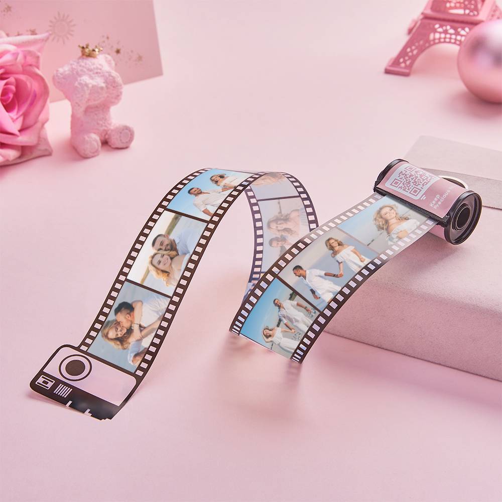 Scannable Qr Code Shell Film Roll Porte-clés Avec Votre Photo Ou Texte Multiphoto Cadeau Personnalisé Pour Elle - Mug Personnalisé