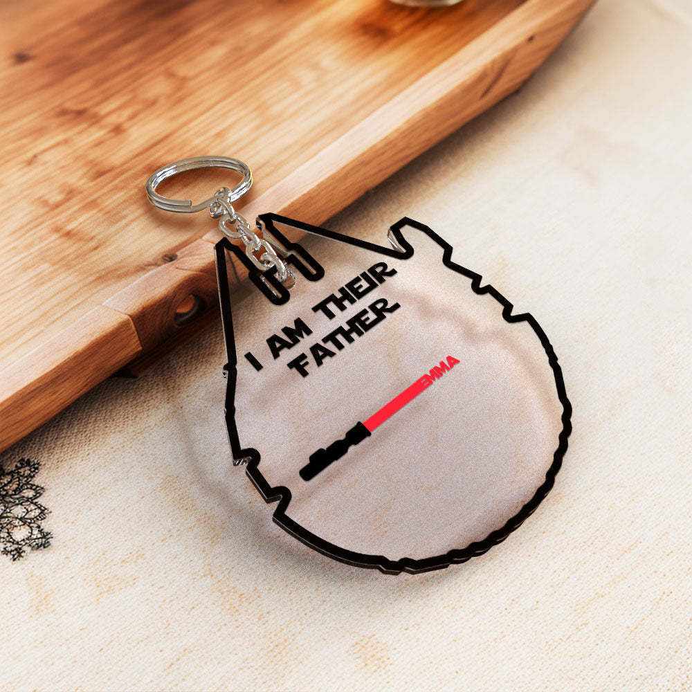 Porte-clés Sabre Laser Personnalisé, Je Suis Leur Père, Signe Acrylique, Cadeau De Fête Des Pères - Mug Personnalisé