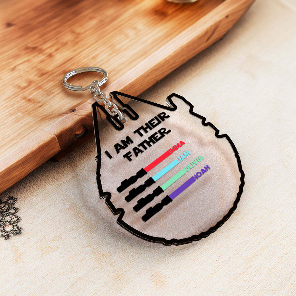 Porte-clés Sabre Laser Personnalisé, Je Suis Leur Père, Signe Acrylique, Cadeau De Fête Des Pères - Mug Personnalisé