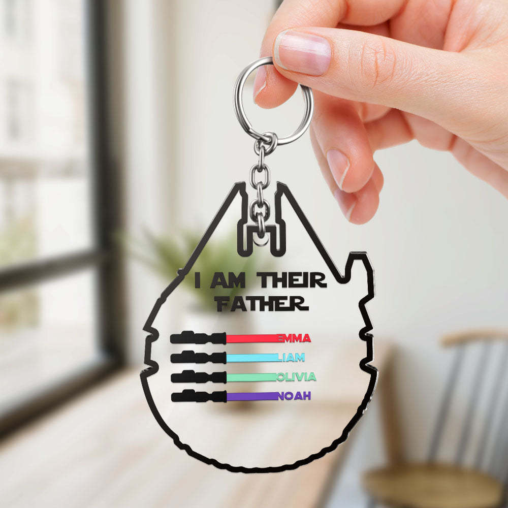 Porte-clés Sabre Laser Personnalisé, Je Suis Leur Père, Signe Acrylique, Cadeau De Fête Des Pères - Mug Personnalisé