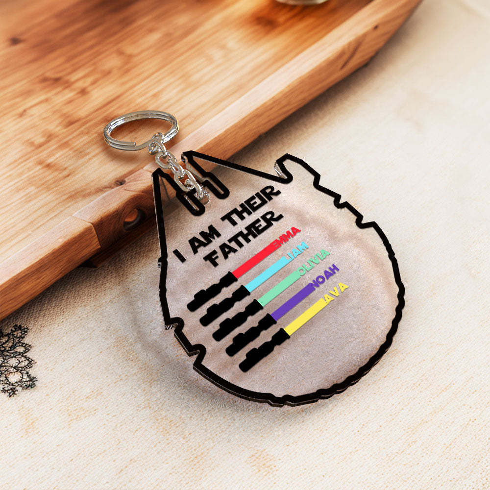 Porte-clés Sabre Laser Personnalisé, Je Suis Leur Père, Signe Acrylique, Cadeau De Fête Des Pères - Mug Personnalisé