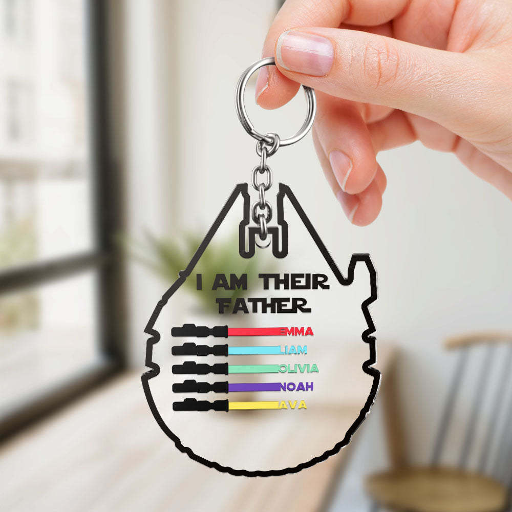 Porte-clés Sabre Laser Personnalisé, Je Suis Leur Père, Signe Acrylique, Cadeau De Fête Des Pères - Mug Personnalisé