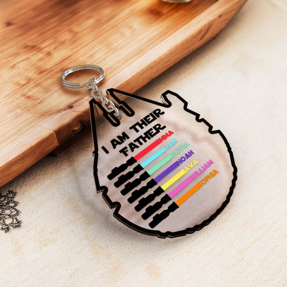Porte-clés Sabre Laser Personnalisé, Je Suis Leur Père, Signe Acrylique, Cadeau De Fête Des Pères - Mug Personnalisé