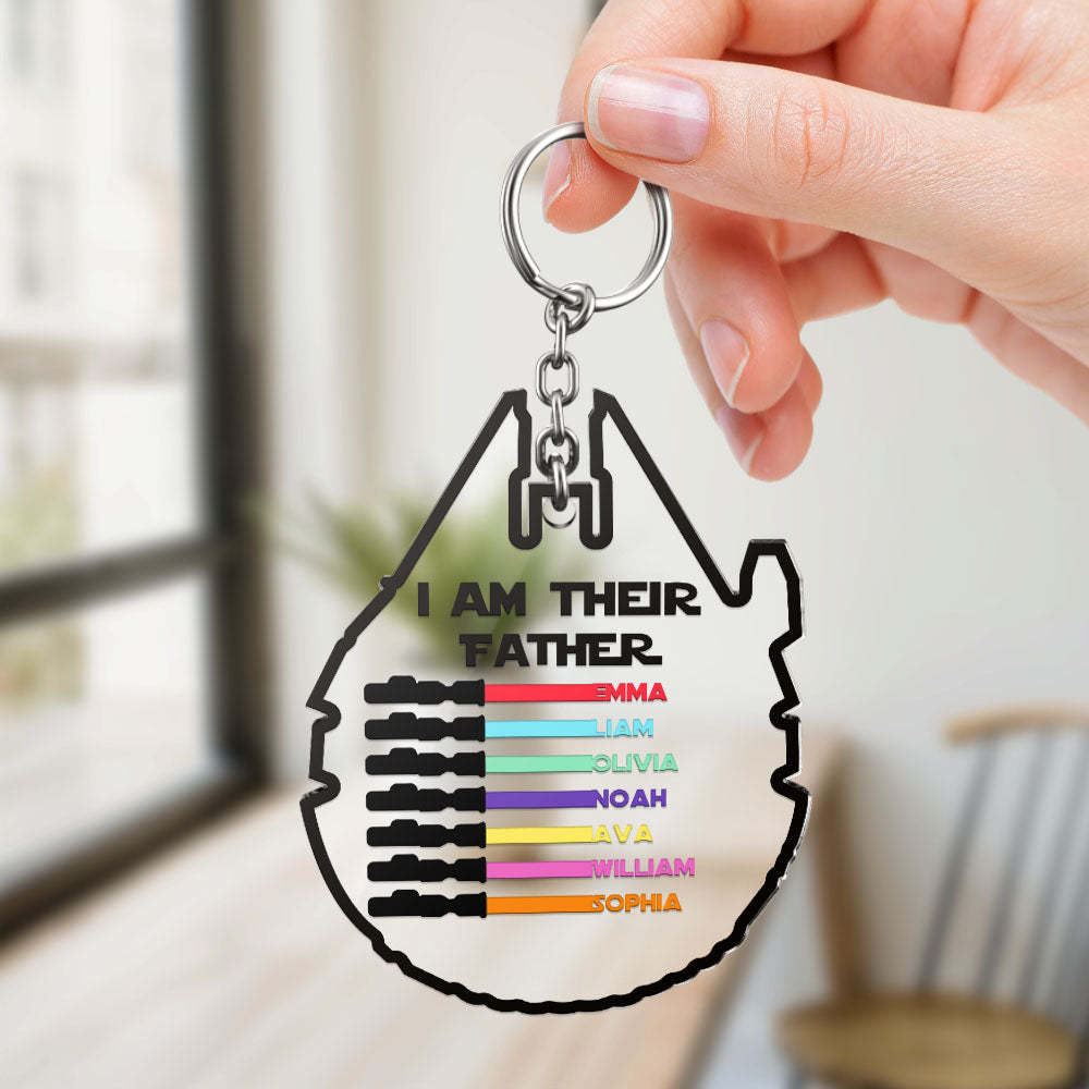 Porte-clés Sabre Laser Personnalisé, Je Suis Leur Père, Signe Acrylique, Cadeau De Fête Des Pères - Mug Personnalisé
