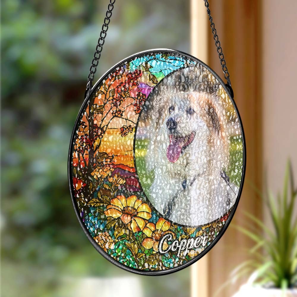 Suncatcher Personnalisé Pour Chien Photo Personnalisée Suncatcher Pour Chien Ornement De Noël - Mug Personnalisé
