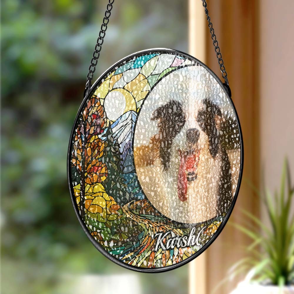 Suncatcher Personnalisé Pour Chien Photo Personnalisée Suncatcher Pour Chien Ornement De Noël - Mug Personnalisé