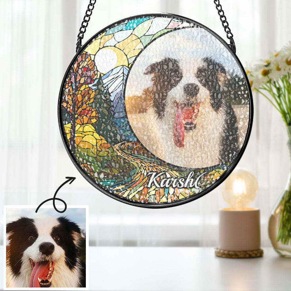 Suncatcher Personnalisé Pour Chien Photo Personnalisée Suncatcher Pour Chien Ornement De Noël - Mug Personnalisé