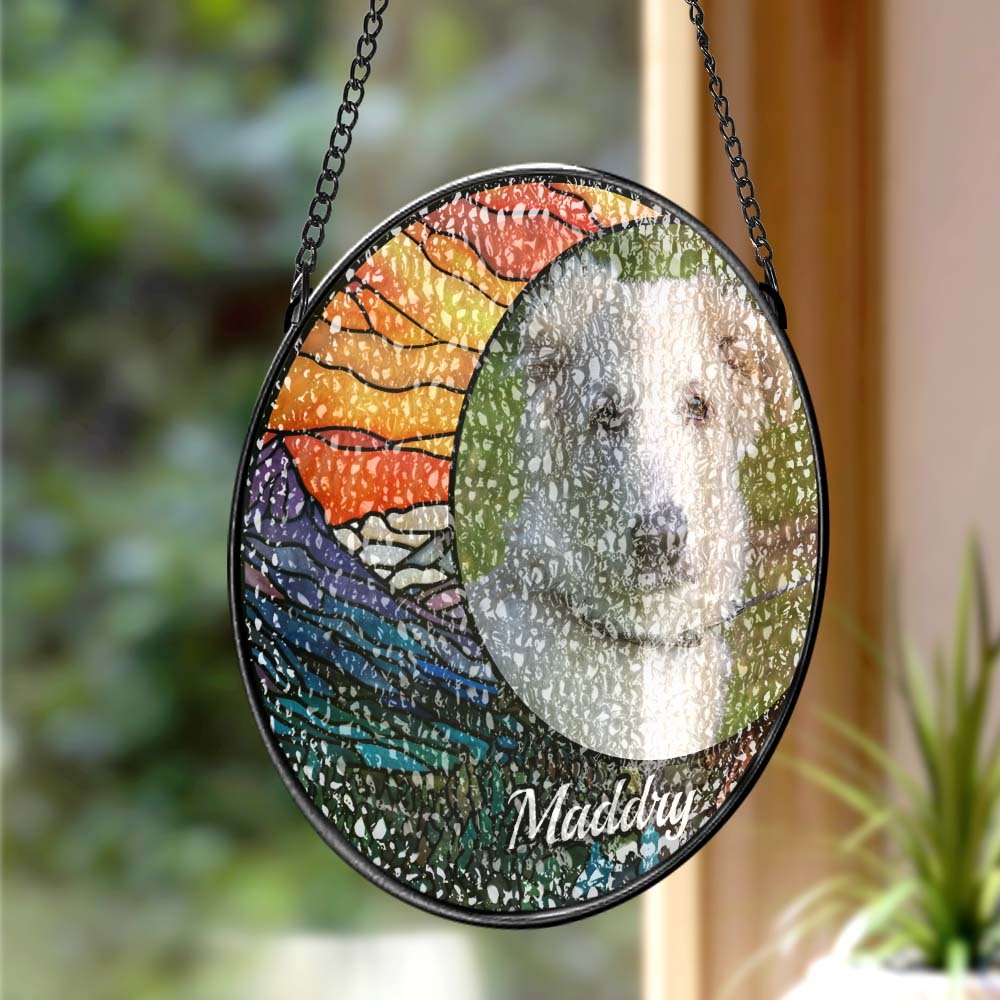 Suncatcher Personnalisé Pour Chien Photo Personnalisée Suncatcher Pour Chien Ornement De Noël - Mug Personnalisé