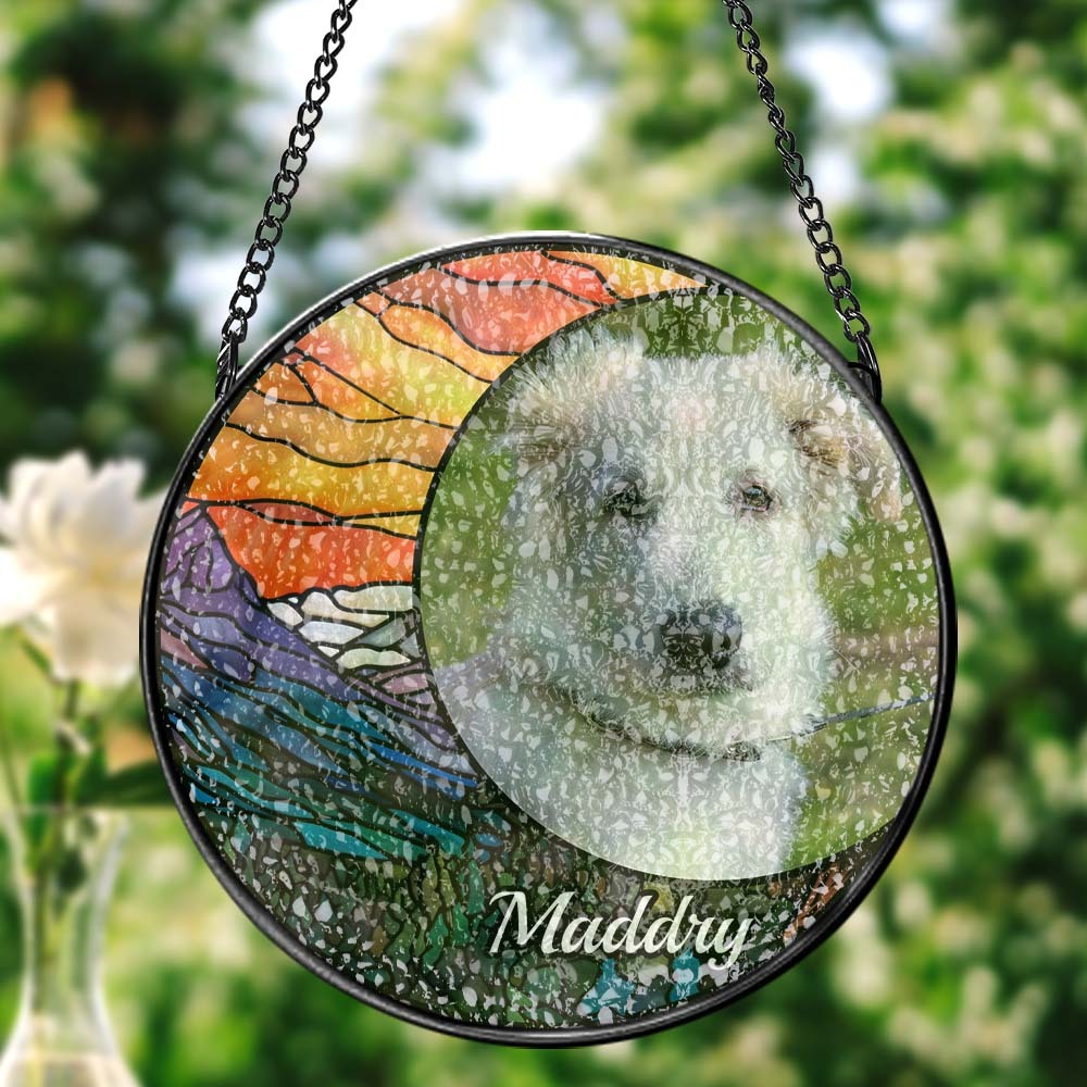 Suncatcher Personnalisé Pour Chien Photo Personnalisée Suncatcher Pour Chien Ornement De Noël - Mug Personnalisé