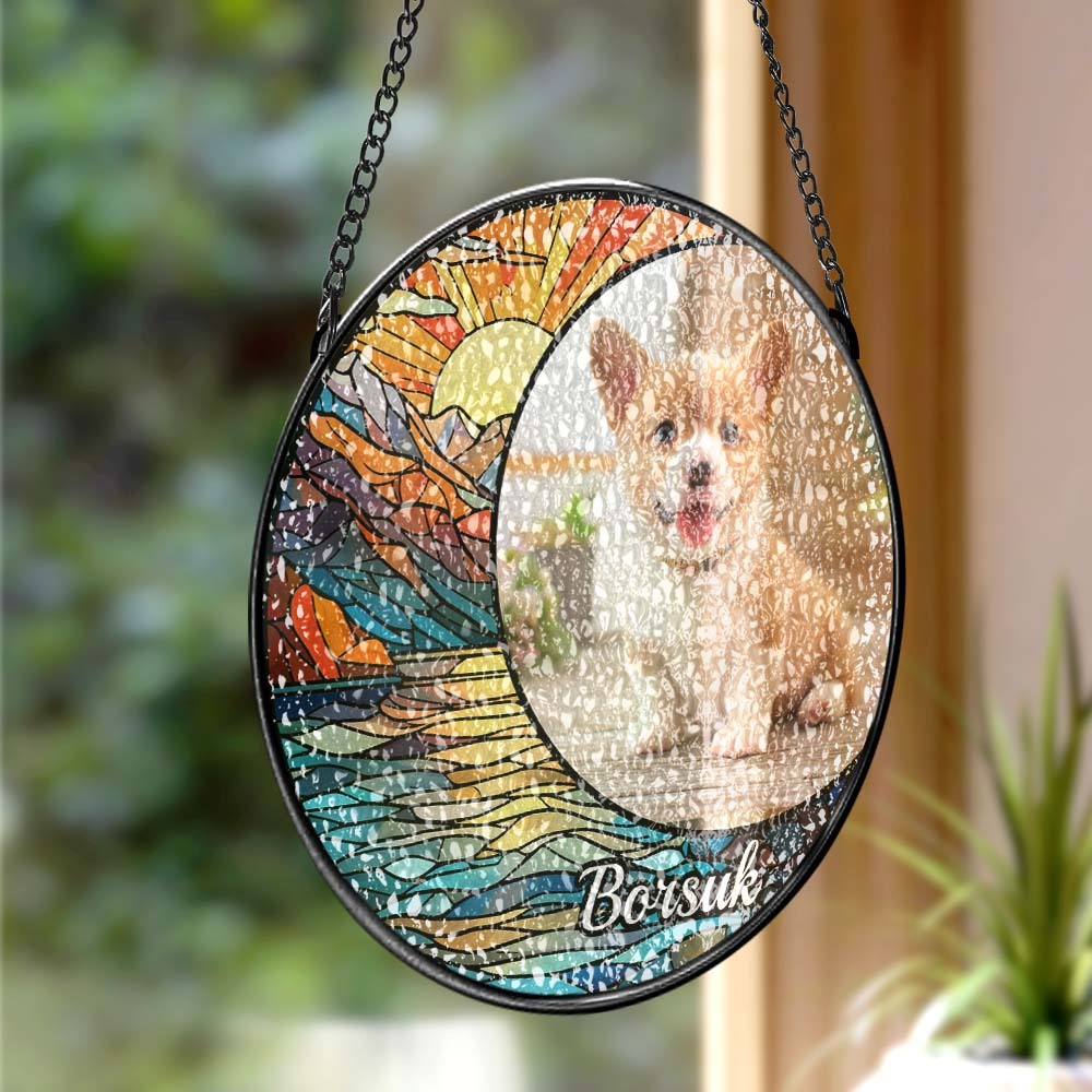 Suncatcher Personnalisé Pour Chien Photo Personnalisée Suncatcher Pour Chien Ornement De Noël - Mug Personnalisé