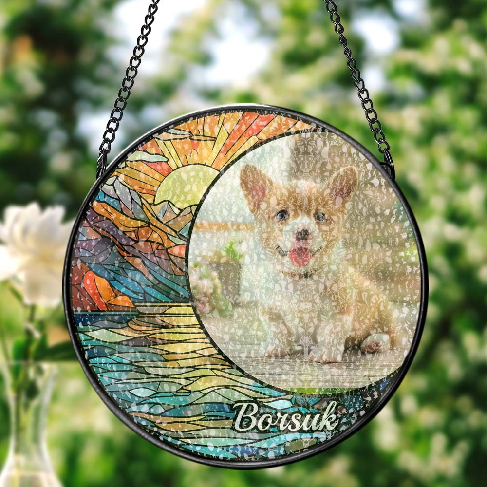 Suncatcher Personnalisé Pour Chien Photo Personnalisée Suncatcher Pour Chien Ornement De Noël - Mug Personnalisé
