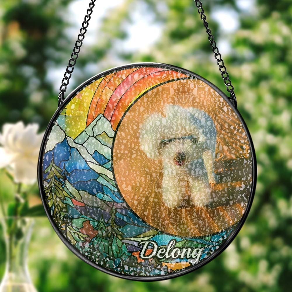 Suncatcher Personnalisé Pour Chien Photo Personnalisée Suncatcher Pour Chien Ornement De Noël - Mug Personnalisé