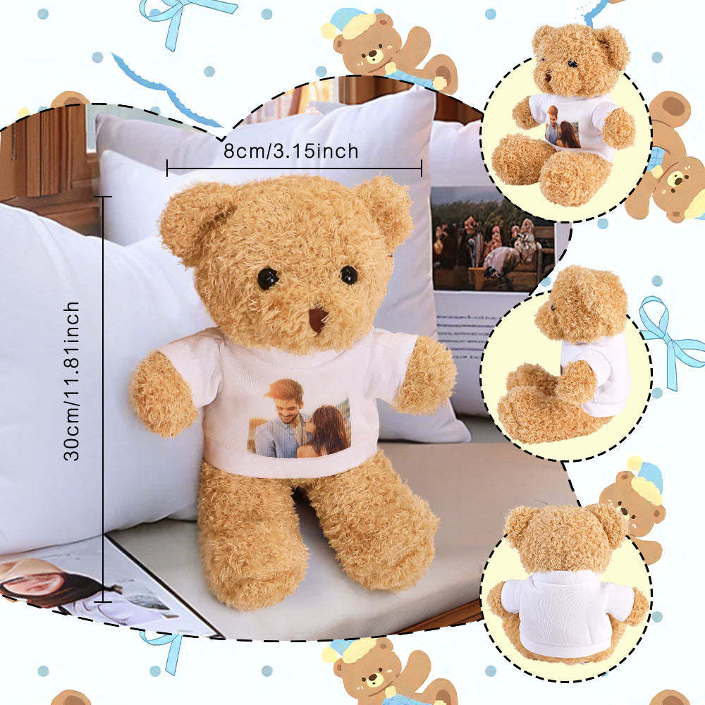 Cadeaux Photo Personnalisés, Cadeaux D'ours Photo En Peluche Mignons Personnalisés Pour Amoureux - Mug Personnalisé