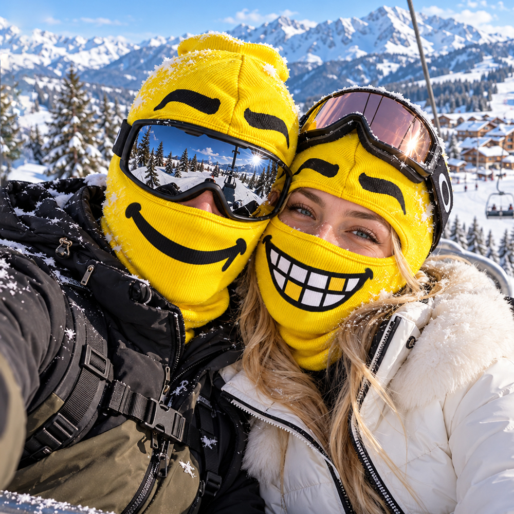 Masque De Ski à Tête De Bloc Drôle, Cagoule Jaune, Couverture Thermique D'hiver, Expression Drôle, Cagoule Thermique - Mug Personnalisé