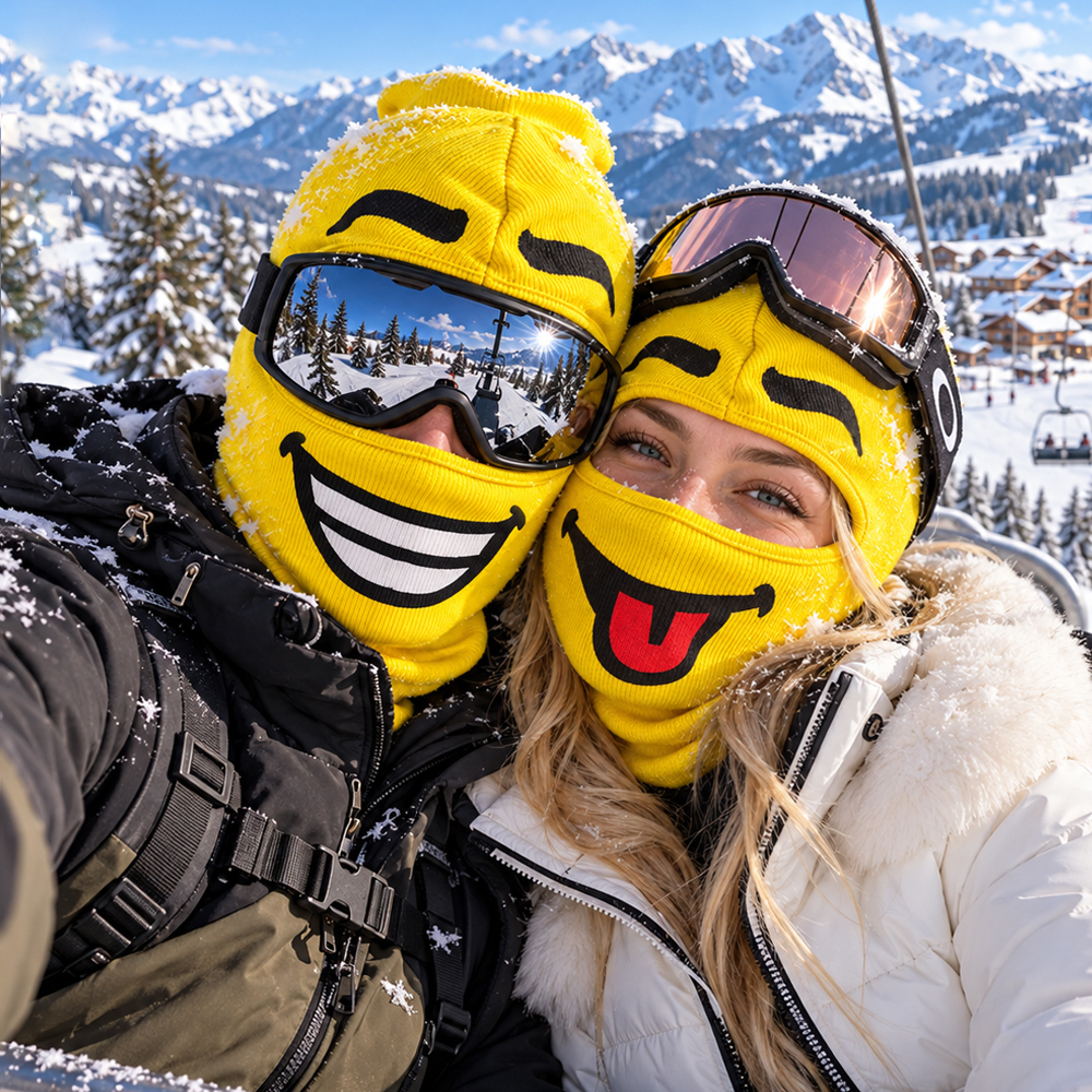 Masque De Ski à Tête De Bloc Drôle, Cagoule Jaune, Couverture Thermique D'hiver, Expression Drôle, Cagoule Thermique - Mug Personnalisé