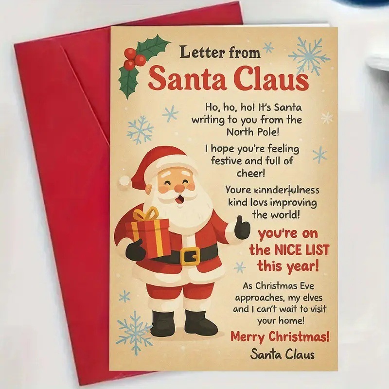 Carte De Noël Classique Carte De Vœux Mignonne Du Père Noël Carte De Vœux Joyeux Noël - Mug Personnalisé