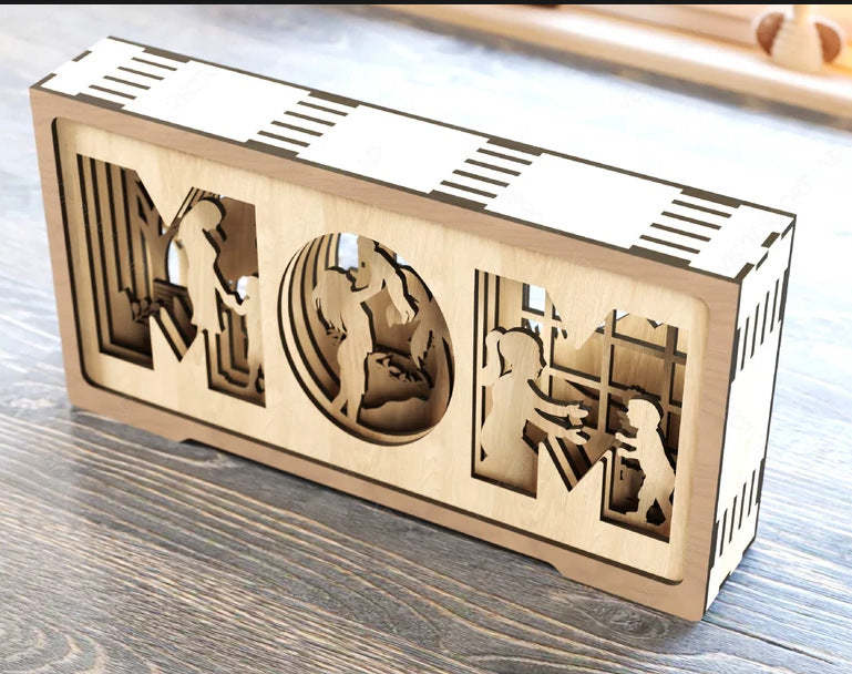 Cadeau De Fête Des Mères Multicouche En Forme Debout Pour Maman Et Fils, Boîte D'ombre Pour Maman - Mug Personnalisé