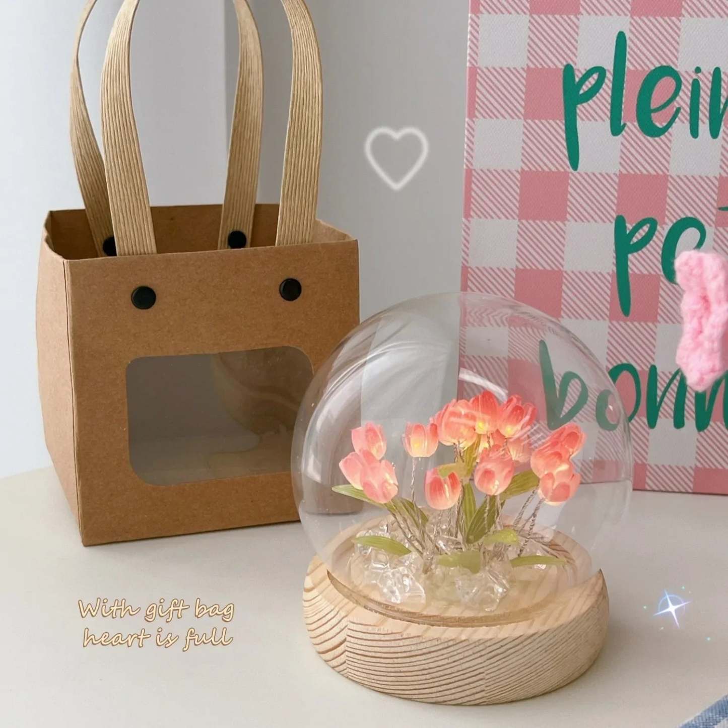 Veilleuse En Forme De Tulipe Diy, Cadeau Romantique Fait À La Main Pour L'amour - Mug Personnalisé