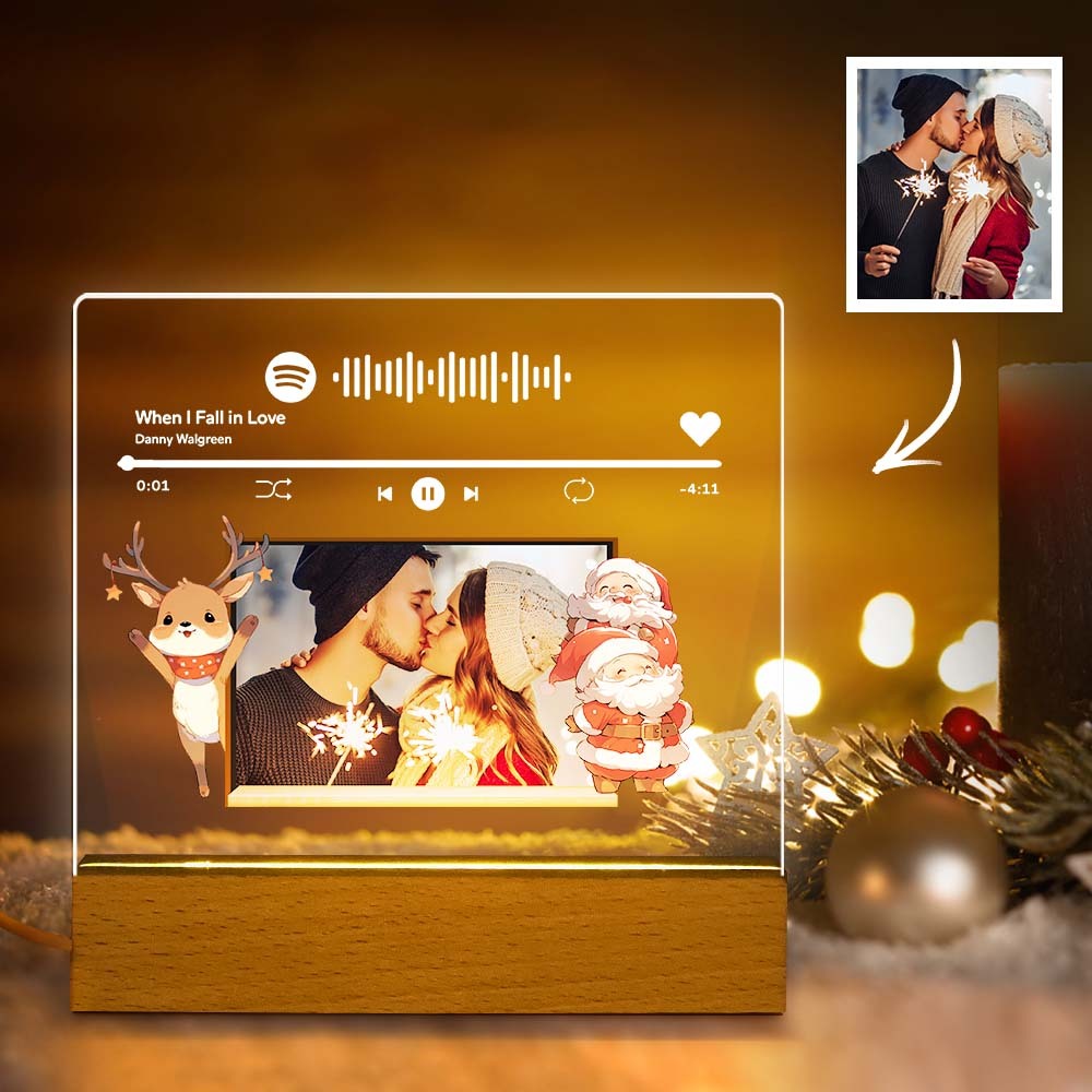 Lampe De Noël Personnalisée Spotify Light Night Lampe De Noël Personnalisée Cadeau De Noël Personnalisé Pour Les Amoureux - Mug Personnalisé