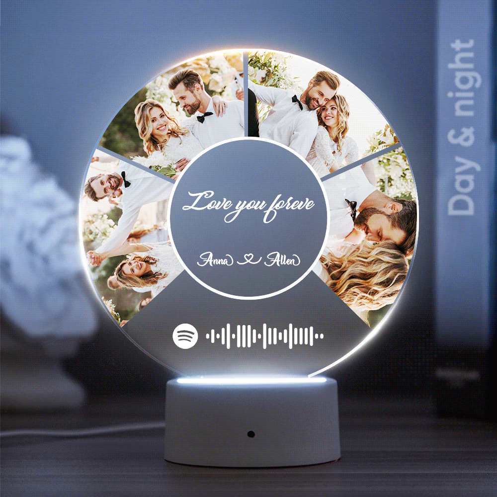 Lampe Spotify Personnalisée, Veilleuse Personnalisée, Lumière Photo Romantique, Cadeaux Pour Amoureux - Mug Personnalisé