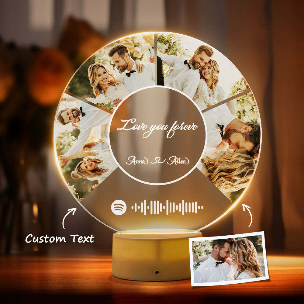 Lampe Spotify Personnalisée, Veilleuse Personnalisée, Lumière Photo Romantique, Cadeaux Pour Amoureux - Mug Personnalisé