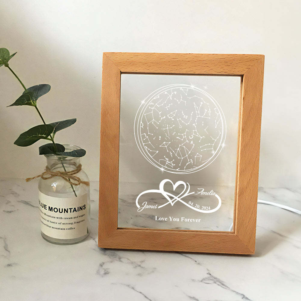 Veilleuse Personnalisée Avec Carte Des Étoiles, Cadeaux D'anniversaire Personnalisés, Cadeaux Personnalisés Pour Amoureux - Mug Personnalisé