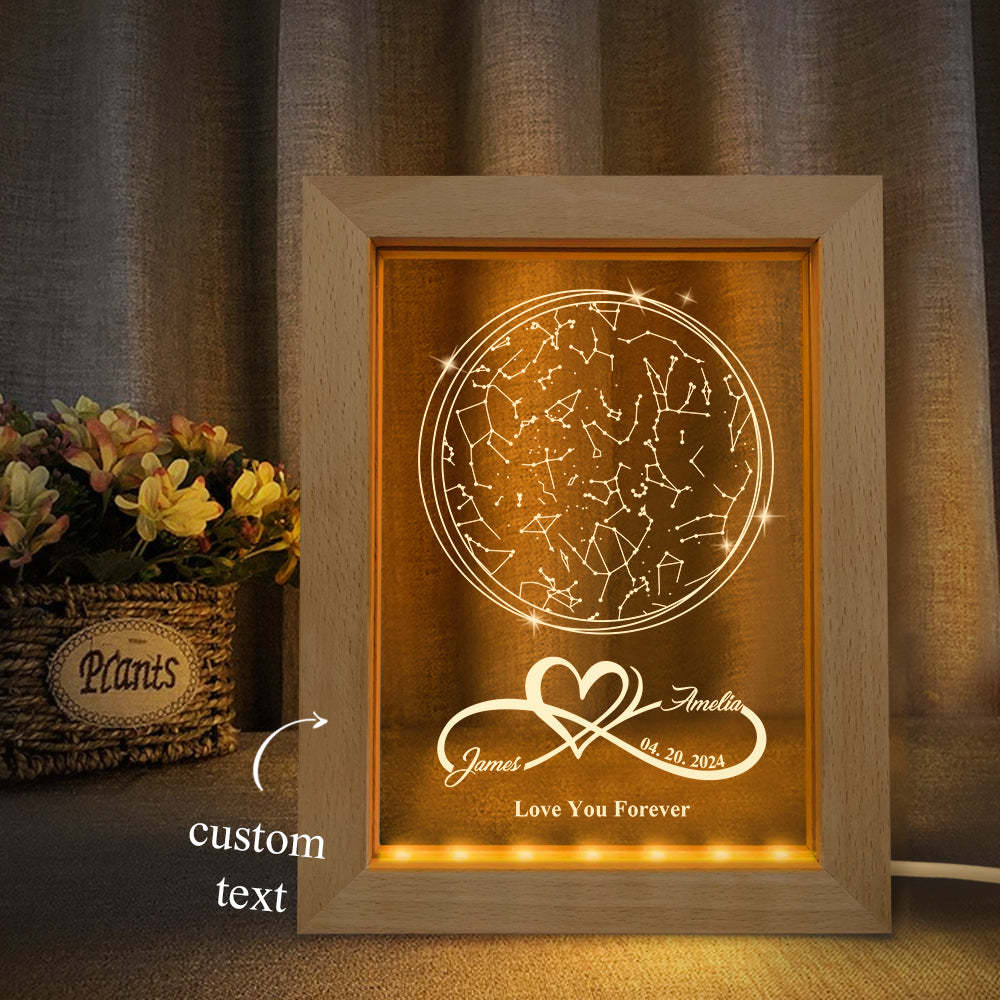 Veilleuse Personnalisée Avec Carte Des Étoiles, Cadeaux D'anniversaire Personnalisés, Cadeaux Personnalisés Pour Amoureux - Mug Personnalisé