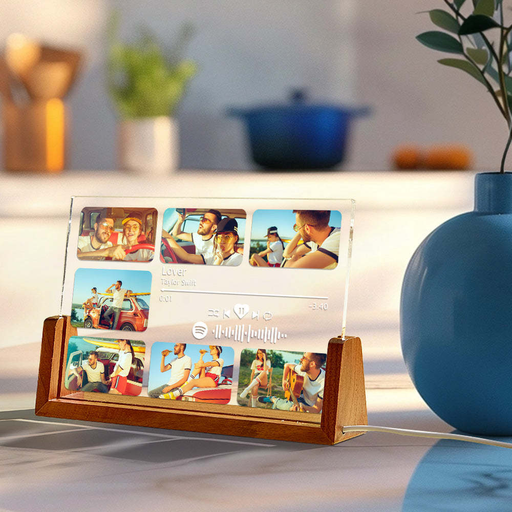 Cadeaux Personnalisés De Couple De Veilleuse De Chanson Avec La Plaque De Musique De Photo Meilleur Cadeau Pour Elle - Mug Personnalisé