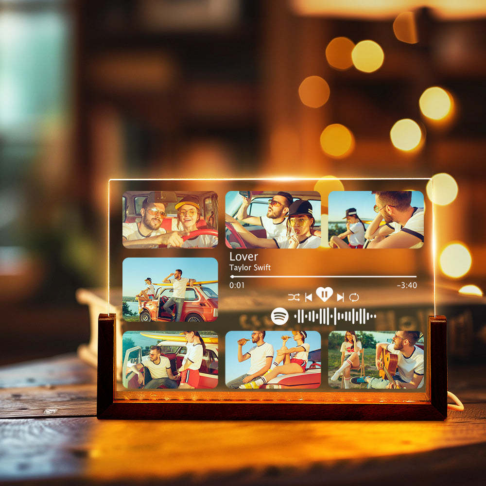 Cadeaux Personnalisés De Couple De Veilleuse De Chanson Avec La Plaque De Musique De Photo Meilleur Cadeau Pour Elle - Mug Personnalisé