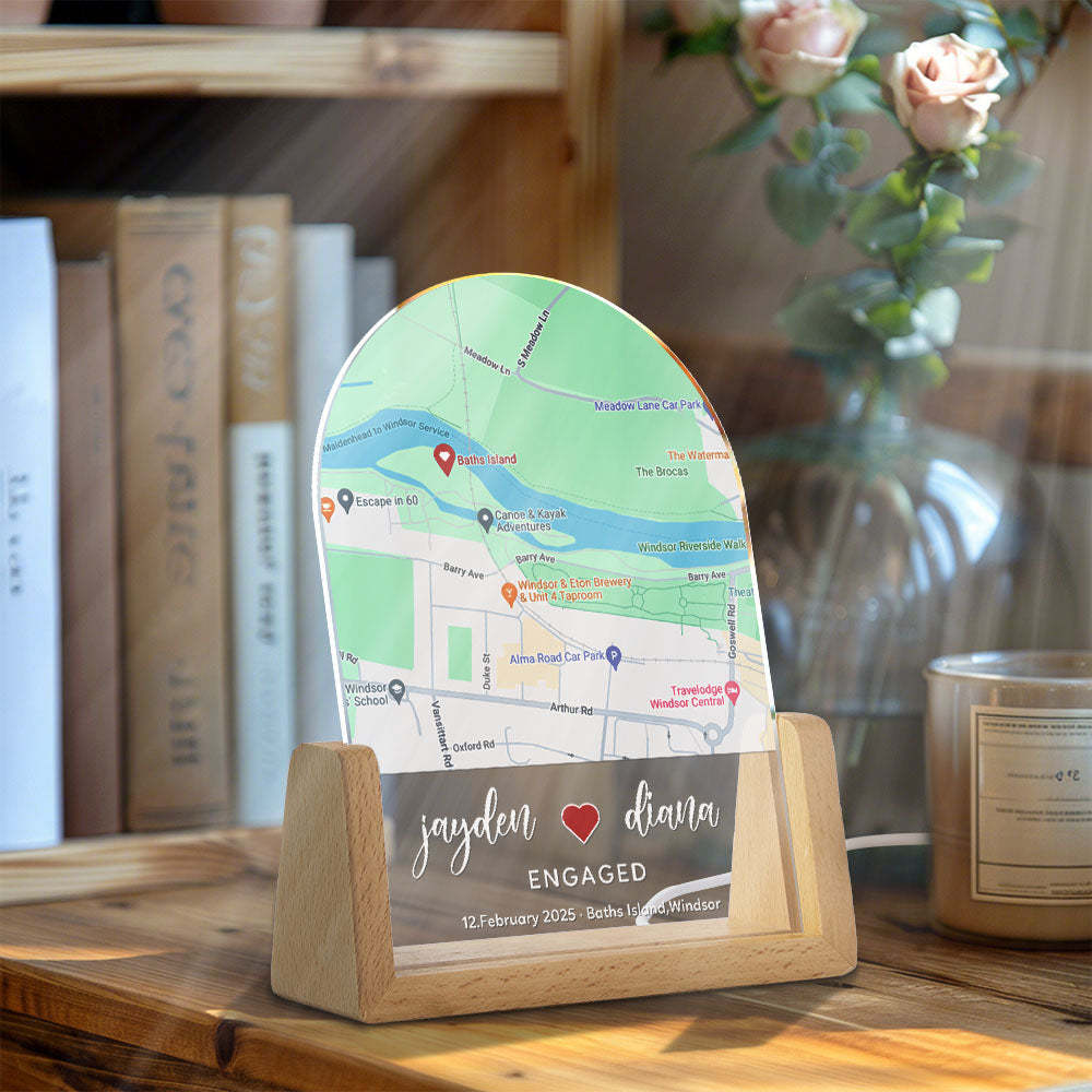 Lampe De Carte Personnalisée, Emplacement Personnalisé, Veilleuse Photo, Cadeaux Pour Elle - Mug Personnalisé