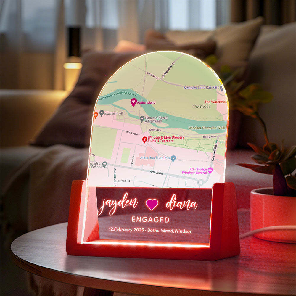 Lampe De Carte Personnalisée, Emplacement Personnalisé, Veilleuse Photo, Cadeaux Pour Elle - Mug Personnalisé