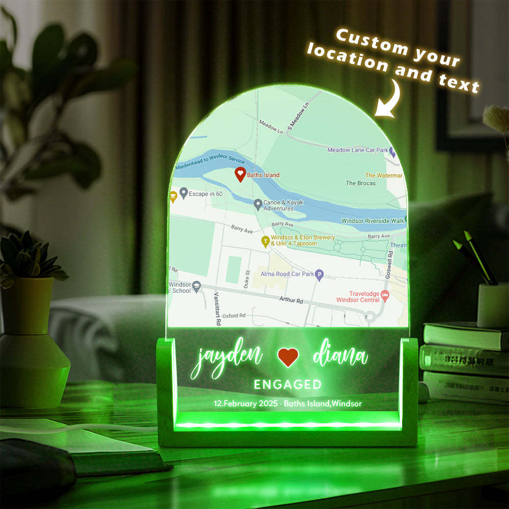 Lampe De Carte Personnalisée, Emplacement Personnalisé, Veilleuse Photo, Cadeaux Pour Elle - Mug Personnalisé