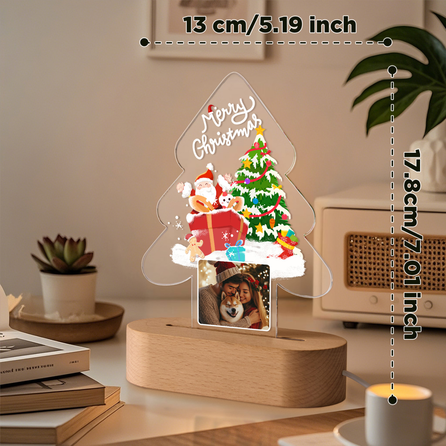 Veilleuse De Noël Personnalisée, Photo Personnalisée, Cadeaux Pour Amoureux - Mug Personnalisé