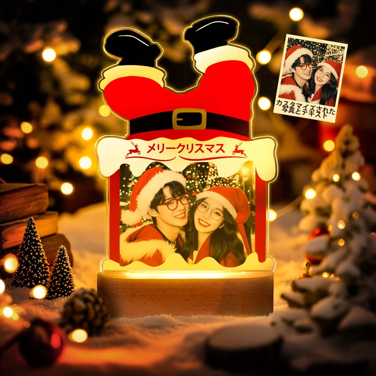 Photo Personnalisée Veilleuse De Noël Lampe Led Personnalisée Décor Cadeaux De Noël Pour Lui - Mug Personnalisé