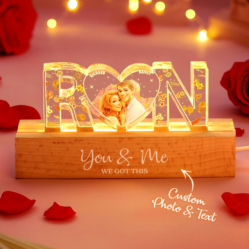 Veilleuse Fleur Personnalisée Pour Couple - Mug Personnalisé