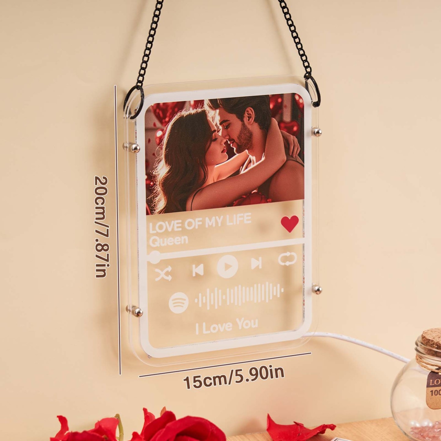 Veilleuse Personnalisée À Suspendre, Lampe Spotify Personnalisée, Cadeau Unique Pour La Saint-valentin - Mug Personnalisé
