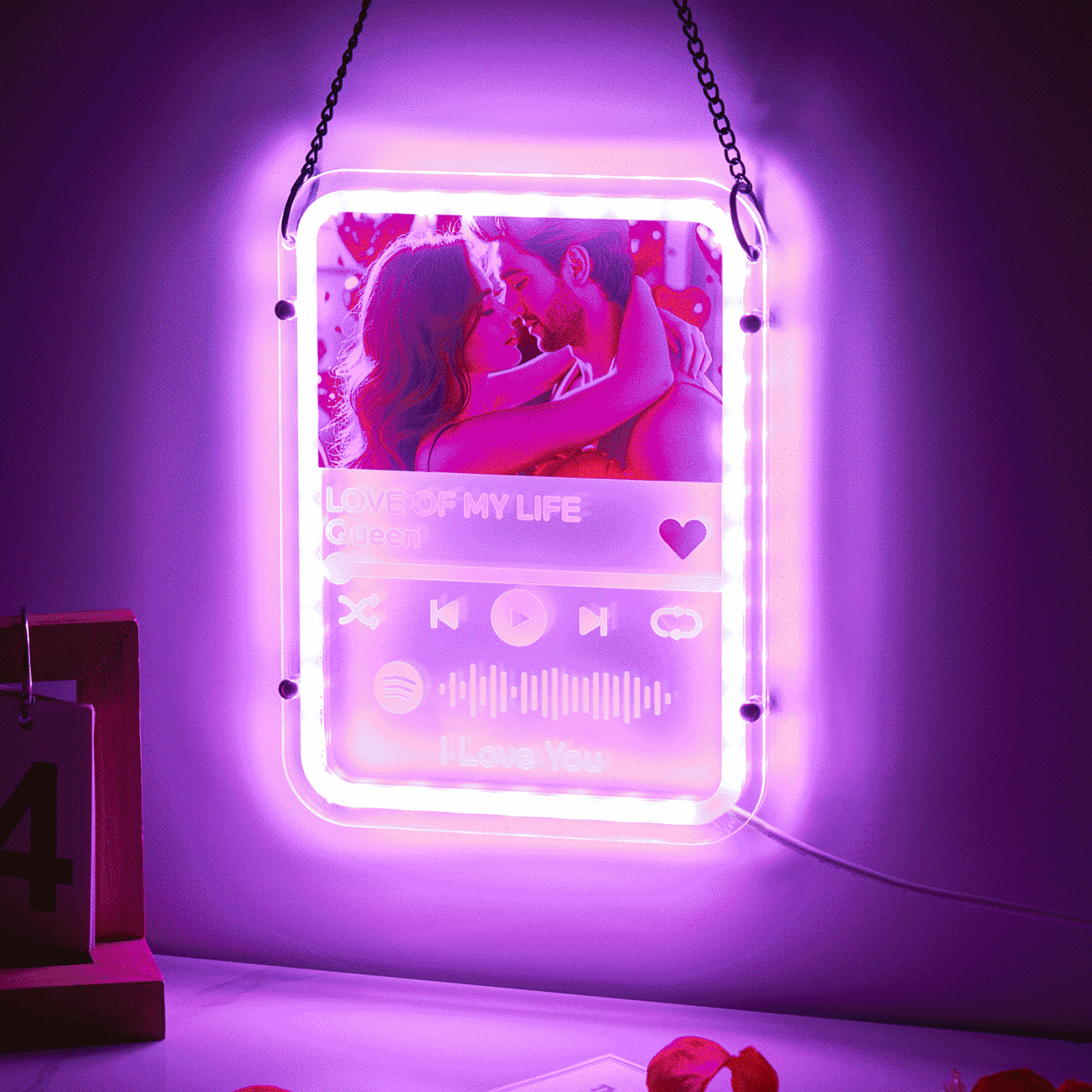 Veilleuse Personnalisée À Suspendre, Lampe Spotify Personnalisée, Cadeau Unique Pour La Saint-valentin - Mug Personnalisé