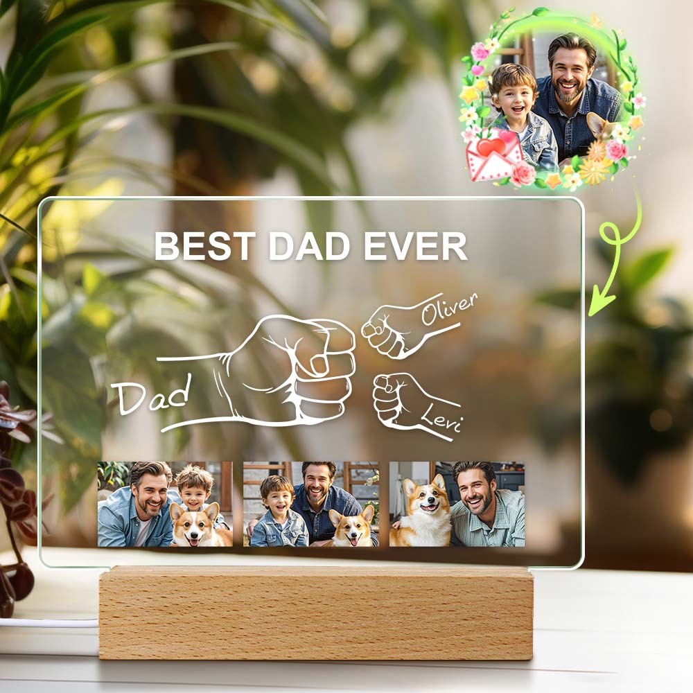 Veilleuse Photo Personnalisée Pour La Fête Des Pères, Lampe De Nuit Personnalisée Pour La Première Nuit, Cadeau De Fête Des Pères Pour Papa - Mug Personnalisé