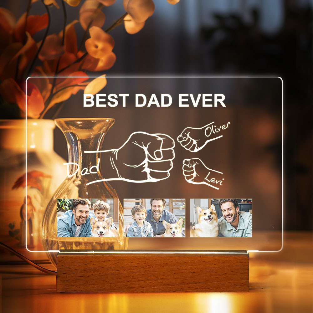 Veilleuse Photo Personnalisée Pour La Fête Des Pères, Lampe De Nuit Personnalisée Pour La Première Nuit, Cadeau De Fête Des Pères Pour Papa - Mug Personnalisé