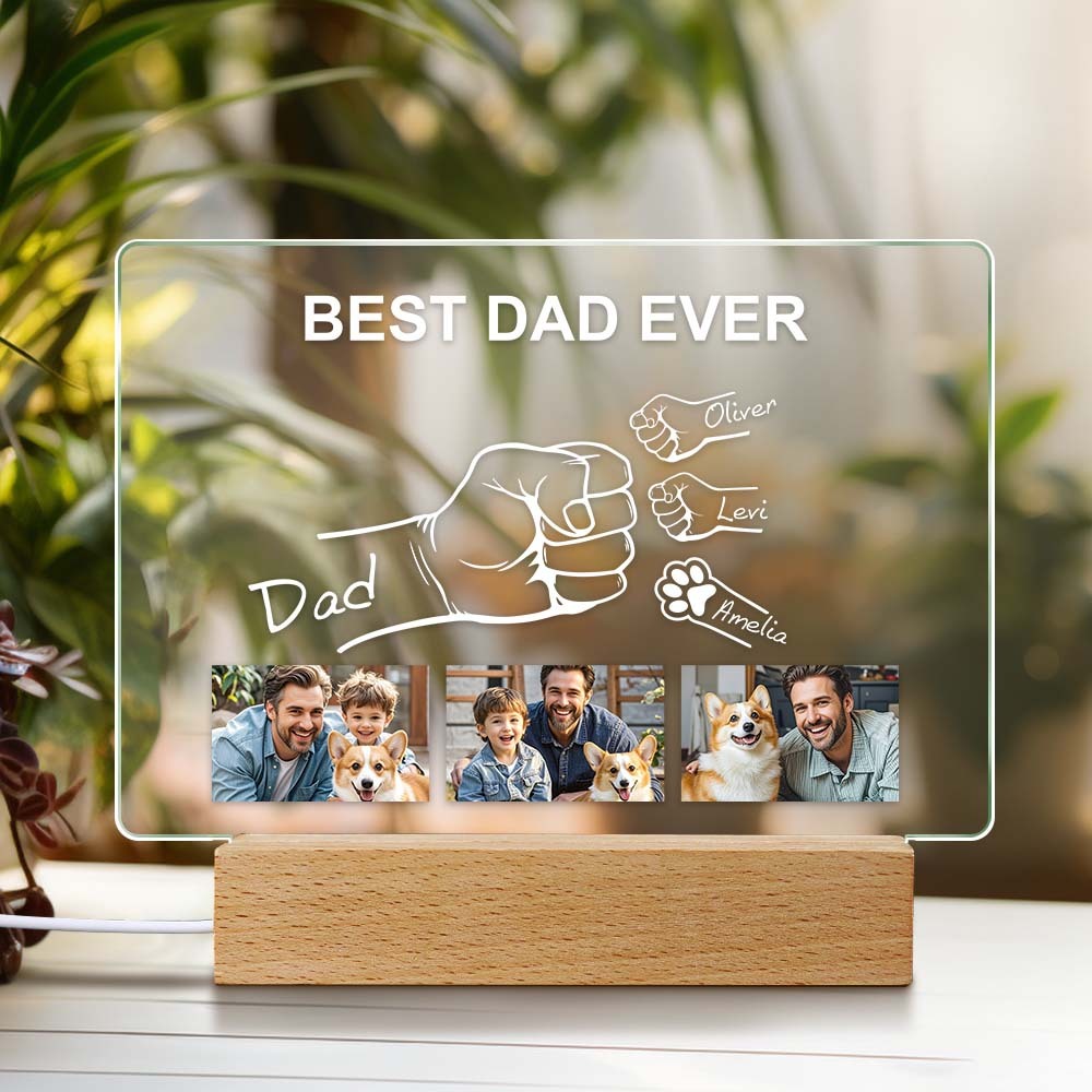 Veilleuse Photo Personnalisée Pour La Fête Des Pères, Lampe De Nuit Personnalisée Pour La Première Nuit, Cadeau De Fête Des Pères Pour Papa - Mug Personnalisé