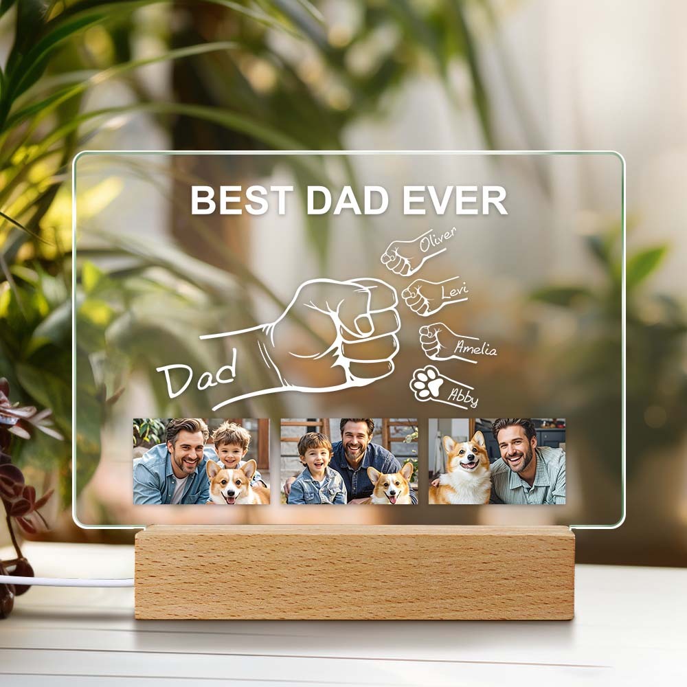 Veilleuse Photo Personnalisée Pour La Fête Des Pères, Lampe De Nuit Personnalisée Pour La Première Nuit, Cadeau De Fête Des Pères Pour Papa - Mug Personnalisé