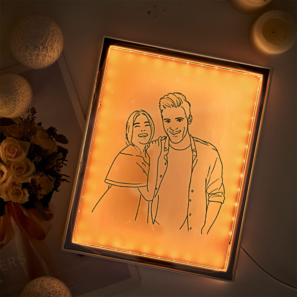 Lampe Miroir Personnalisée Avec Photo, Veilleuse Personnalisée, Cadeau Idéal - Mug Personnalisé