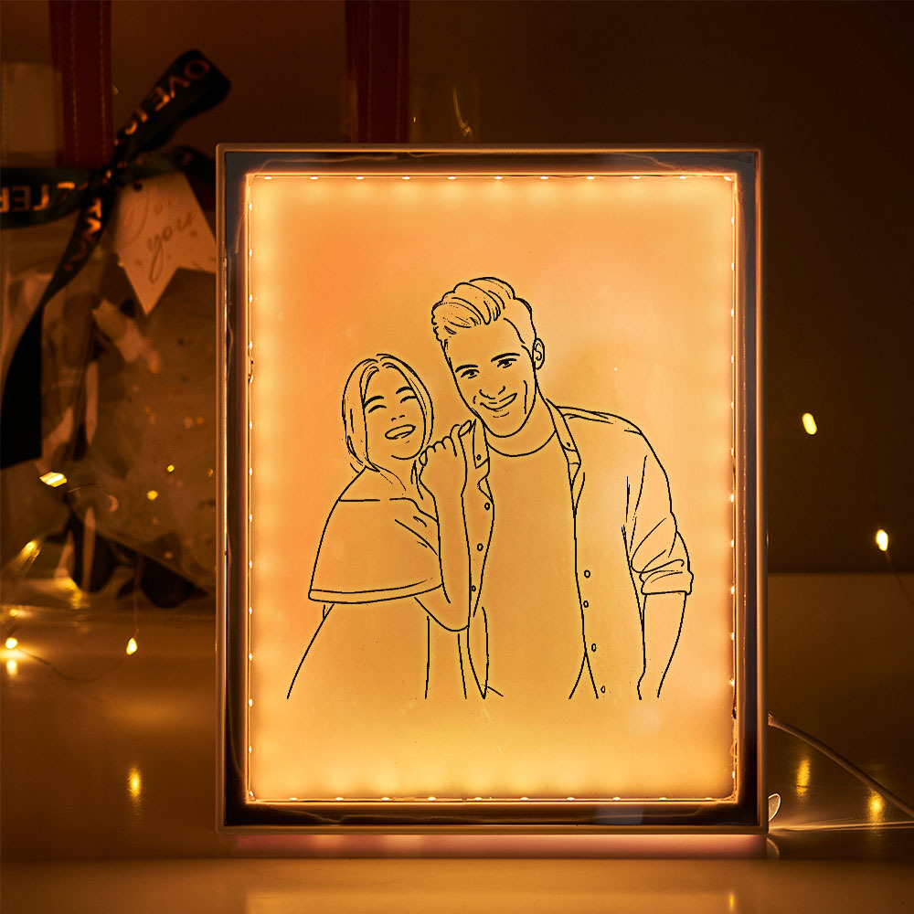 Lampe Miroir Personnalisée Avec Photo, Veilleuse Personnalisée, Cadeau Idéal - Mug Personnalisé