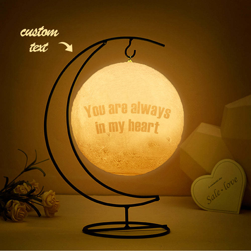 Support De Suspension Photo Personnalisé Lampe Lunaire Veilleuse - Mug Personnalisé