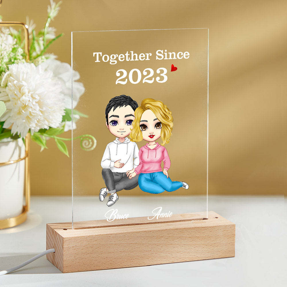 Cadeaux De Couple De Dessin Animé Saint Valentin/cadeaux D'anniversaire, Carte Personnalisée/plaque/veilleuse - Mug Personnalisé