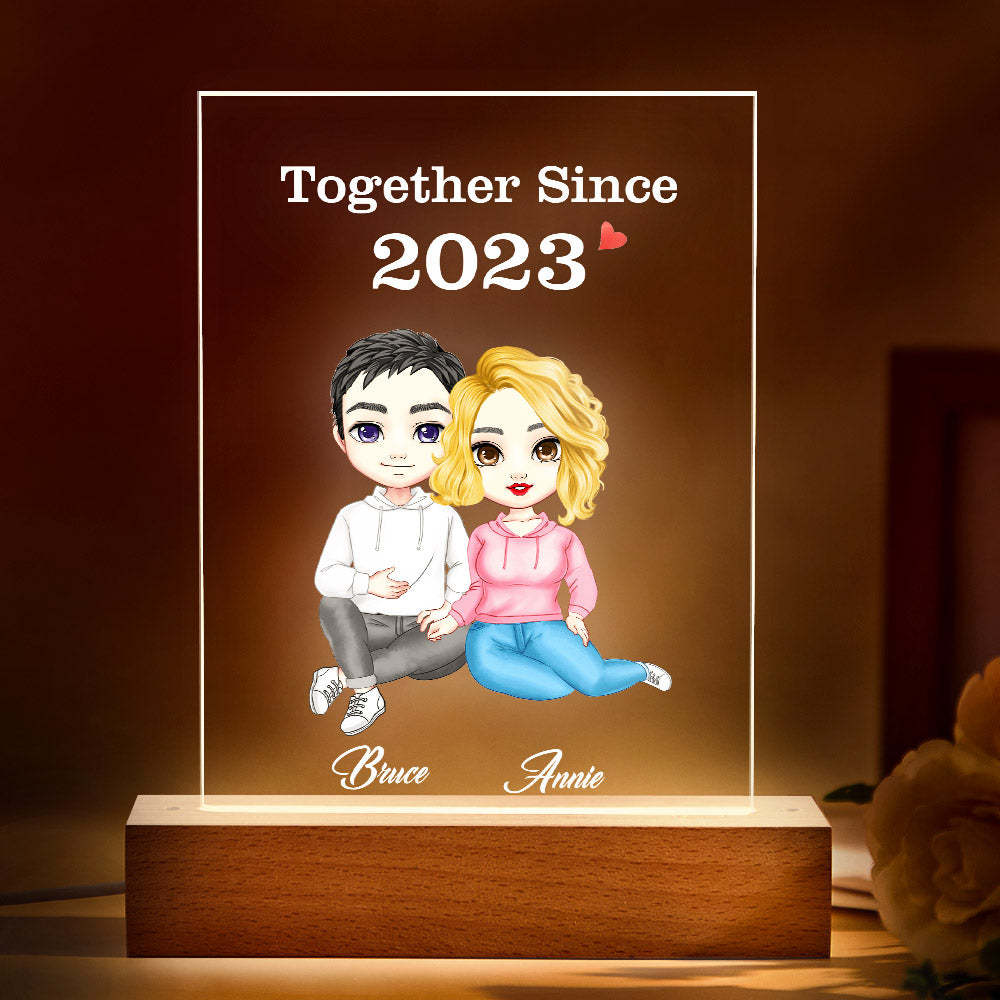 Cadeaux De Couple De Dessin Animé Saint Valentin/cadeaux D'anniversaire, Carte Personnalisée/plaque/veilleuse - Mug Personnalisé