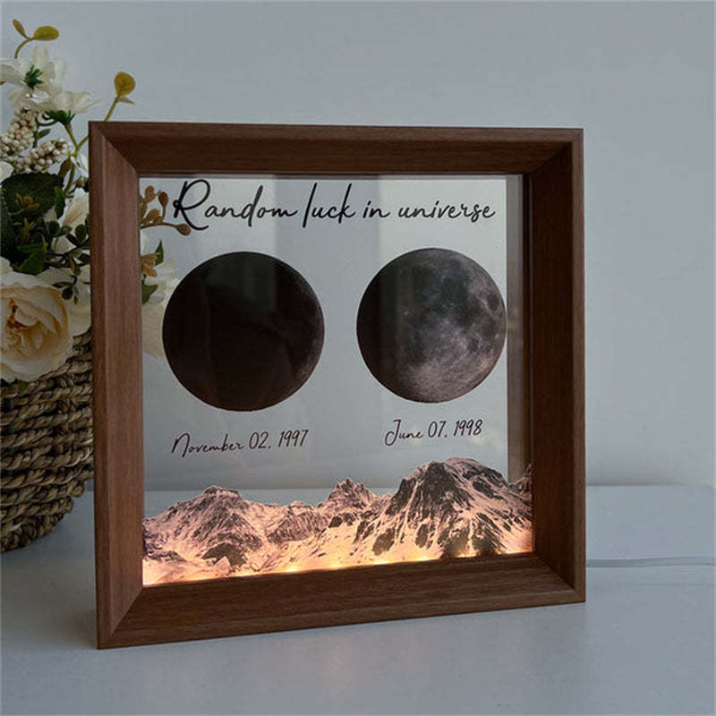 Cadre Led Personnalisé Avec Phases De Lune, Lumière De Naissance, Veilleuse, Cadeaux Pour Les Amoureux - Mug Personnalisé