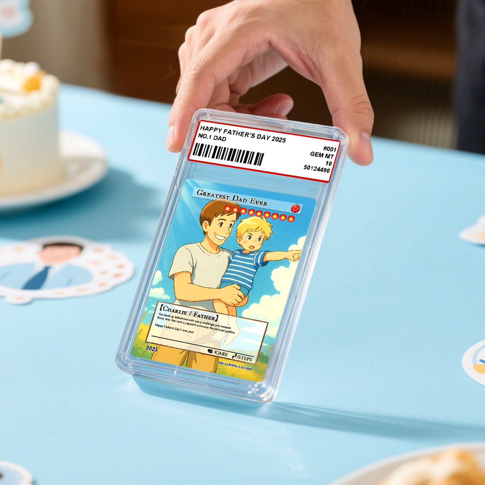 Carte Pokémon Personnalisée Pour Papa, Cadeau Pour La Fête Des Pères, Carte Pokémon Personnalisée, Cadeau Unique Pour Papa - Mug Personnalisé