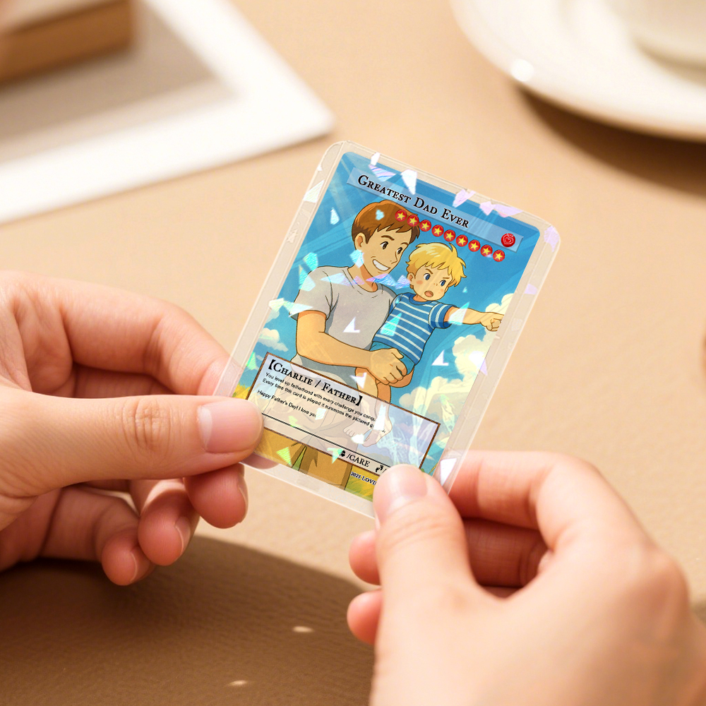 Carte Pokémon Personnalisée Pour Papa, Cadeau Pour La Fête Des Pères, Carte Pokémon Personnalisée, Cadeau Unique Pour Papa - Mug Personnalisé