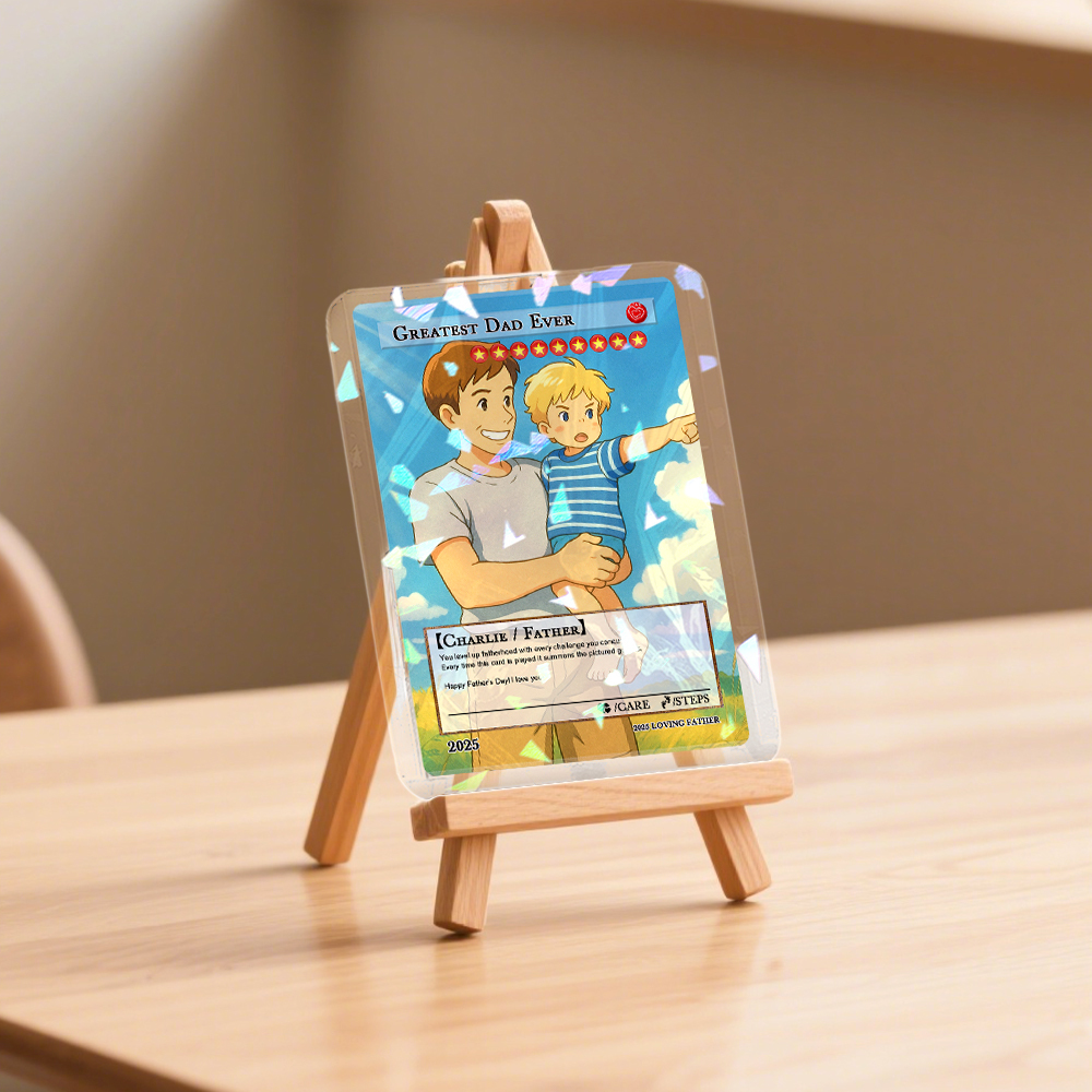 Carte Pokémon Personnalisée Pour Papa, Cadeau Pour La Fête Des Pères, Carte Pokémon Personnalisée, Cadeau Unique Pour Papa - Mug Personnalisé